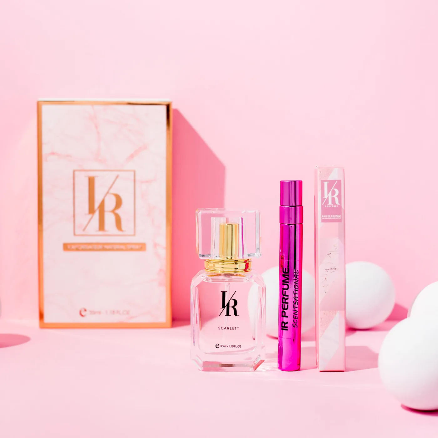 KR natural spray set in pink