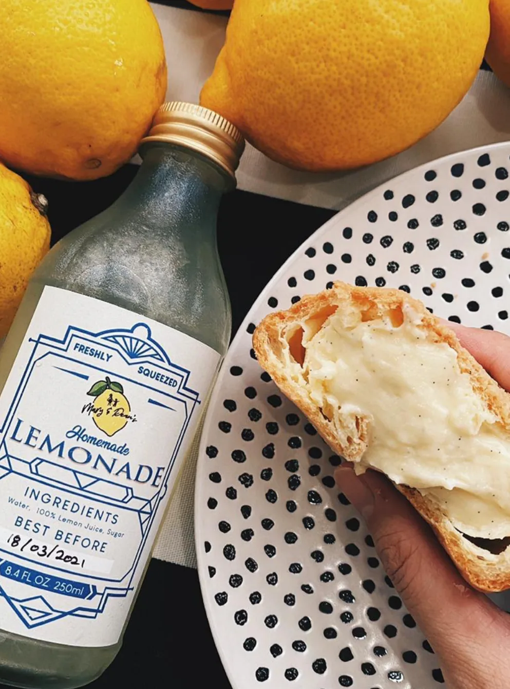 Homemade lemonade bottle label