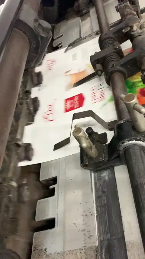 Die-cutting printed sheets on the press